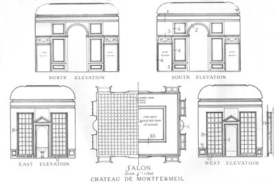 सैलून का विवरण, चेटो डी मोंटफ्रेमिल, पेरिस, 1924 द्वारा अज्ञात
