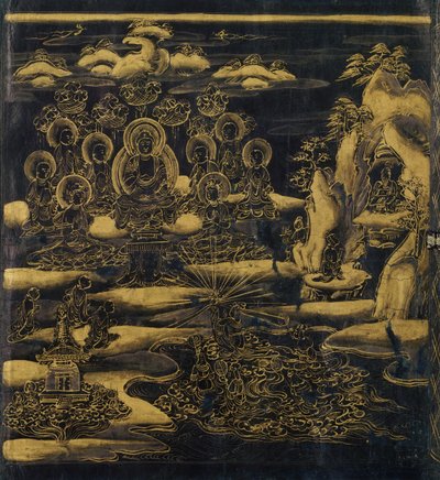 देवदत्त, लोटस सूत्र के अध्याय 12 में होय-को, दिबदत्त-बॉन, 12 वीं शताब्दी। द्वारा अज्ञात