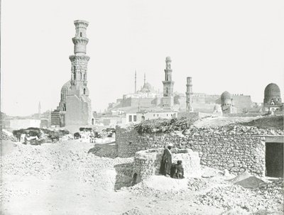 गढ़, काहिरा, मिस्र का दूर का दृश्य, 1895। द्वारा अज्ञात