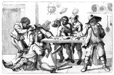 शराबी आंकड़े, c17 वीं शताब्दी द्वारा अज्ञात