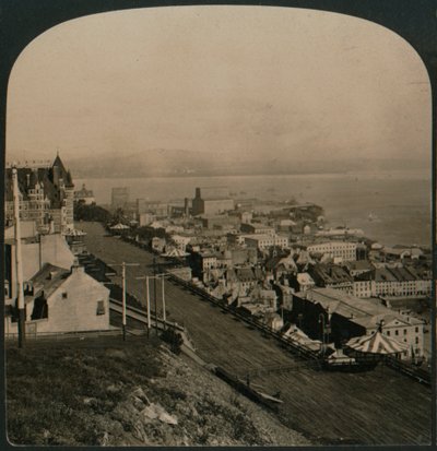 डफरिन टैरेस, ओल्ड टाउन और सेंट लॉरेंस नदी गढ़, क्यूबेक, कनाडा, 1906 से द्वारा अज्ञात