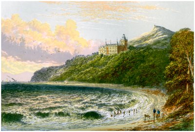 डनरोबिन कैसल, सदरलैंड, स्कॉटलैंड, ड्यूक ऑफ सदरलैंड का घर, c1880 द्वारा अज्ञात
