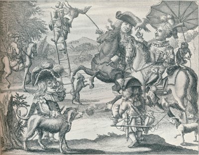 फाल्कनरी पर डच स्किट, c1716, 1916 द्वारा अज्ञात