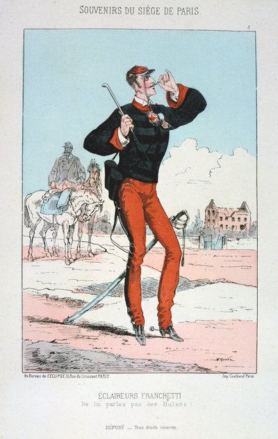 एक्लेयुरर्स फ्रैंचेटी, पेरिस की घेराबंदी, 1870-1871। द्वारा अज्ञात