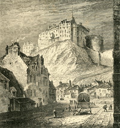 एडिनबर्ग कैसल, किंग्स Mews, 1825, 1890 से। द्वारा अज्ञात