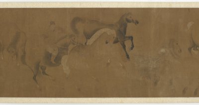 आठ घोड़े और एक दूल्हा, मिंग या किंग राजवंश, 17वीं शताब्दी। द्वारा अज्ञात