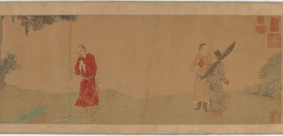 सम्राट शि ले एक बौद्ध भिक्षु का आदर करते हुए, 1368-1644। द्वारा अज्ञात