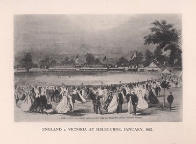 मेलबोर्न, ऑस्ट्रेलिया में इंग्लैंड v विक्टोरिया, जनवरी 1862 1912 द्वारा अज्ञात