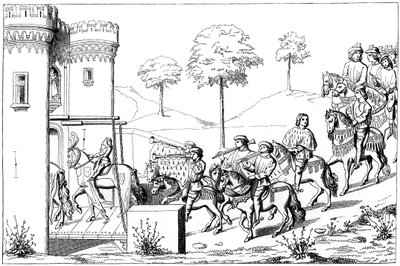 टूर्नामेंट के स्थल में स्वामी प्रमुख का प्रवेश, 15 वीं शताब्दी 1849 द्वारा अज्ञात