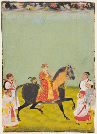 अश्वारोही राज सिंह द्वितीय, प्रताप सिंह के पुत्र आर। 1752-55, सी। 1760। द्वारा अज्ञात