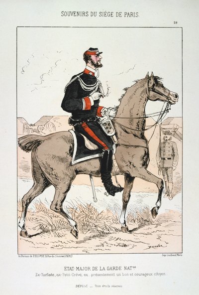 नेशनल गार्ड के जनरल स्टाफ, पेरिस की घेराबंदी, फ्रेंको-प्रशिया युद्ध, 1870-1871। द्वारा अज्ञात