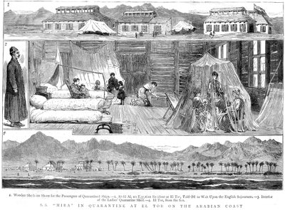 1884, उत्तरी अफ्रीका के एल टोर में एक चेचक संगरोध शिविर में यूरोपीय द्वारा अज्ञात