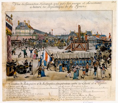 रोबेस्पिएरे और उनके सहयोगियों का निष्पादन, 1794 द्वारा अज्ञात
