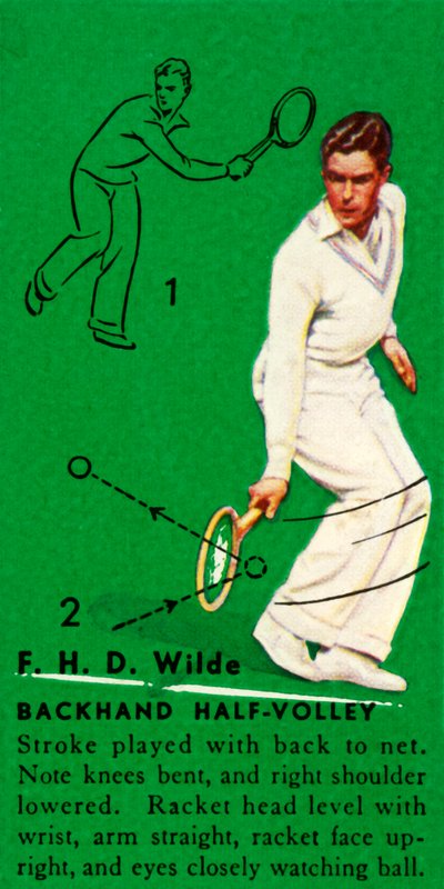 एफएचडी वाइल्ड - बैकहैंड हाफ-वॉली, सी 1935। द्वारा अज्ञात
