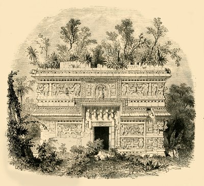 1890 में युकाटन में नेटिव पैलेस का मुखौटा। द्वारा अज्ञात