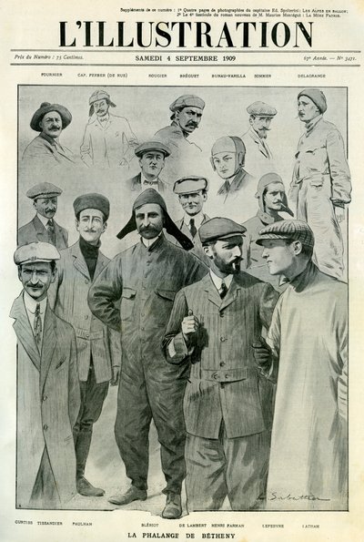 प्रसिद्ध एविएटर्स, LIllustration का कवर, 4 सितंबर 1909 द्वारा अज्ञात