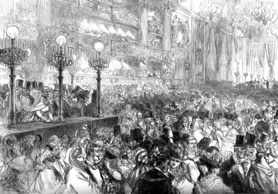 गरीबों के लाभ के लिए पेरिस के नए ग्रैंड ओपेरा हाउस में फैंसी-ड्रेस बॉल, 1875 द्वारा अज्ञात