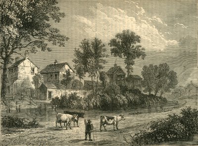 रीजेंट्स पार्क में फार्म, 1750, सी 1876। द्वारा अज्ञात