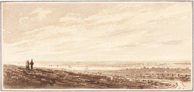 पेये के मुहाने के पास एक खाड़ी की ओर देखने वाली आकृतियाँ, लिंकनशायर, 1849। द्वारा अज्ञात