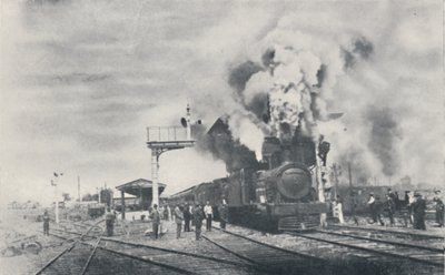 1923 में इंटरकोलोनियल रेलवे छोड़ने वाली पहली ट्रेन कलगुरली। द्वारा अज्ञात