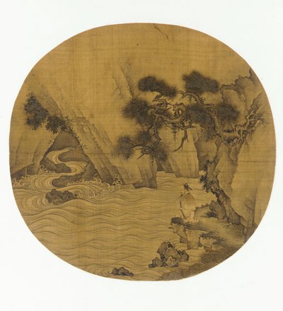 माउंटेन टोरेंट द्वारा मछली पकड़ना, मिंग राजवंश, 1368-1644। द्वारा अज्ञात