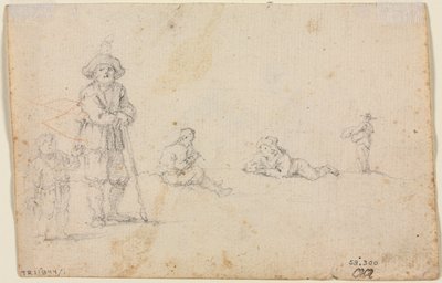 फाइव फिगर स्टडीज, 1600s। द्वारा अज्ञात