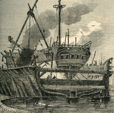 फ्लोटिंग डॉक, डेप्टफोर्ड 1820, सी 1878। द्वारा अज्ञात