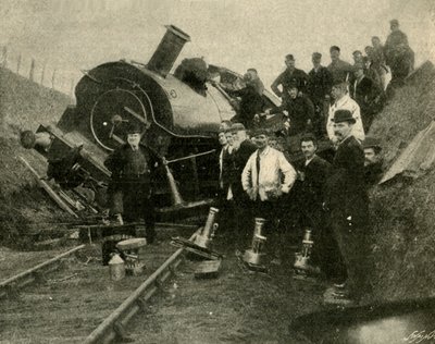 बाढ़ v। रेलवे इंजन - सेंट एरथ के पास एक पतन, 1901। द्वारा अज्ञात