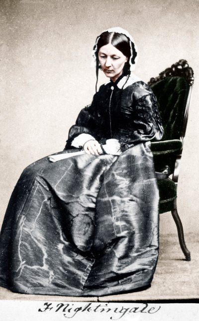 फ्लोरेंस नाइटिंगेल, अंग्रेजी नर्स और अस्पताल सुधारक, 1854 द्वारा अज्ञात