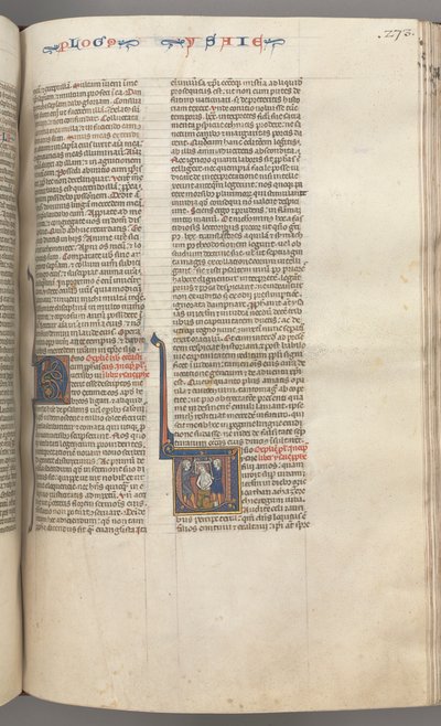 FOL। 273r, यशायाह, ऐतिहासिक प्रारंभिक वी, यशायाह की शहादत, सी। 1275-1300। द्वारा अज्ञात