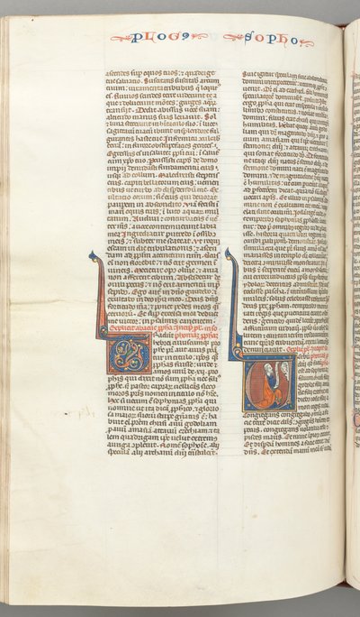 FOL। 362v, Zephaniah, हिस्ट्रीशीटेड प्रारंभिक V, Zephaniah एक स्क्रॉल के साथ घुटने टेकते हुए, भगवान का पर्दाफाश ..., सी। 12 द्वारा अज्ञात