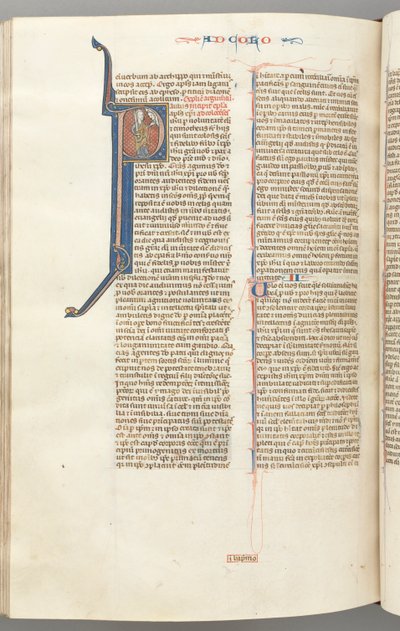 FOL। 453v, Colossians, इतिहासकार प्रारंभिक P, पॉल खड़े भगवान के ऊपर बात कर रहे हैं, सी। 127 द्वारा अज्ञात