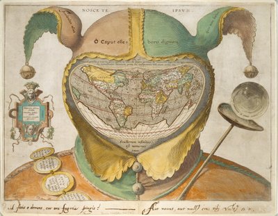 फ़ूल्स कैप वर्ल्ड मैप, c1590 द्वारा Unbekannt