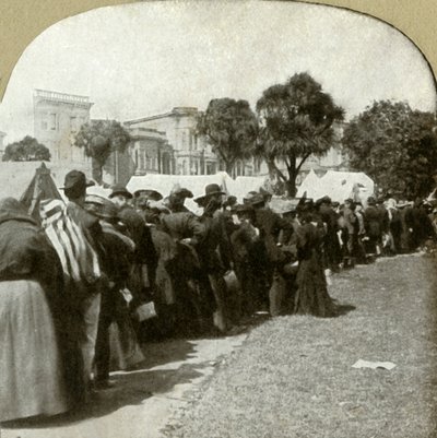 जेफरसन स्क्वायर, 1906 में ब्रेड लाइन का निर्माण। द्वारा अज्ञात