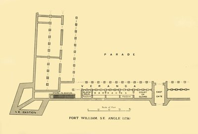 फोर्ट विलियम, एसई एंगल, 1756, 1925। द्वारा अज्ञात