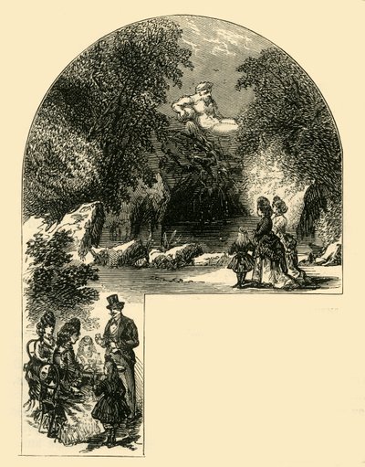 सरे गार्डन में फाउंटेन, c1878। द्वारा अज्ञात