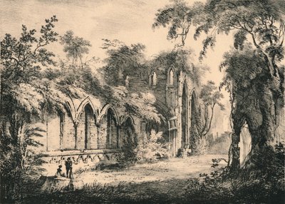 फाउंटेन एब्बे, यॉर्कशायर, 1823 द्वारा अज्ञात
