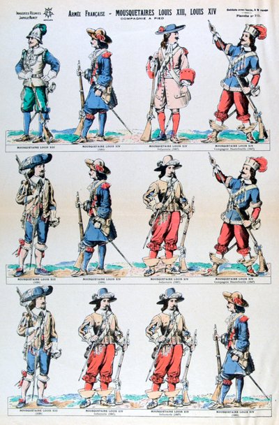 फ्रांसीसी सेना, लुइस XIII और लुई XIV, 17 वीं सदी के 19 वीं सदी के संगीतकारों द्वारा अज्ञात