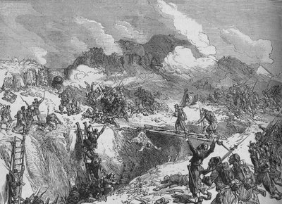 मलखौफ़ पर फ्रांसीसी हमला, c1880 द्वारा अज्ञात