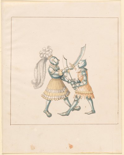 फ़्रीडाल, द बुक ऑफ़ जॉस्ट्स एंड टूर्नामेंट ऑफ़ एम्परर मैक्सिमिलियन I: कॉम्बैट्स...प्लेट 153, c1515। द्वारा अज्ञात