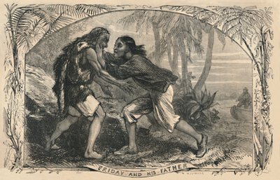 शुक्रवार और उनके पिता, c1870 द्वारा अज्ञात
