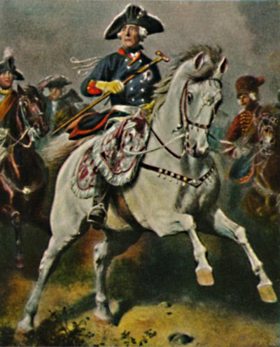 फ्रेडरिक द ग्रेट 1712-1786 एक युद्ध राजा के रूप में। - कैंपसहोन द्वारा पेंटिंग, 1934। द्वारा अज्ञात