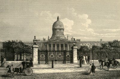 बेथलेहम अस्पताल का फ्रंट व्यू, c1876। द्वारा अज्ञात