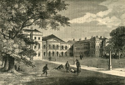 संस्थापक अस्पताल के सामने, c1876। द्वारा अज्ञात