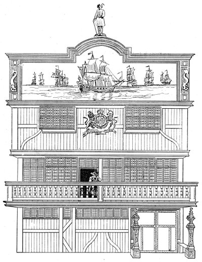 पुराने ईस्ट इंडिया हाउस, लंदन, 1894 के सामने द्वारा अज्ञात