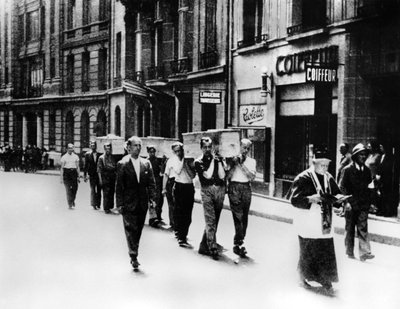 फ्रांसीसी प्रतिरोध, पेरिस, 1944 के सदस्यों का अंतिम संस्कार जुलूस द्वारा अज्ञात