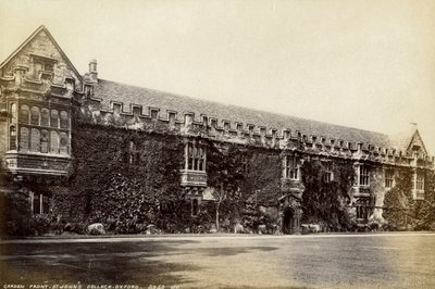 गार्डन फ्रंट, सेंट जॉन्स कॉलेज, ऑक्सफ़ोर्ड, ऑक्सफ़ोर्डशायर, 19 वीं सदी के अंत या 20 वीं सदी की शुरुआत में द्वारा अज्ञात