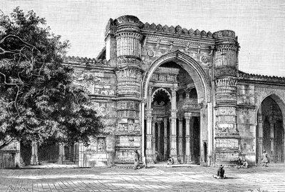1895 में अहमदाबाद, भारत की महान मस्जिद का प्रवेश द्वार द्वारा अज्ञात