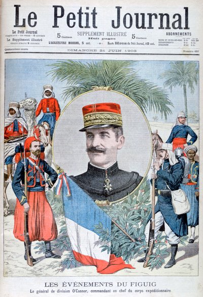 जनरल ओ कोनोर, फिग्यूइग, फोर्स के कमांडर टू फिग्यू, मोरक्को, 1903। द्वारा अज्ञात