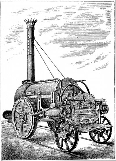 जॉर्ज स्टीफेंसन लोकोमोटिव रॉकेट, c1875 द्वारा अज्ञात